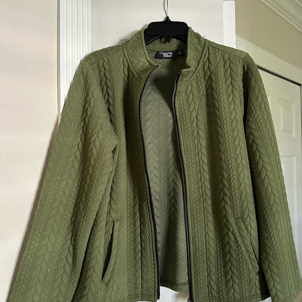 Onque Casuals Olive Green Quilted Jacket